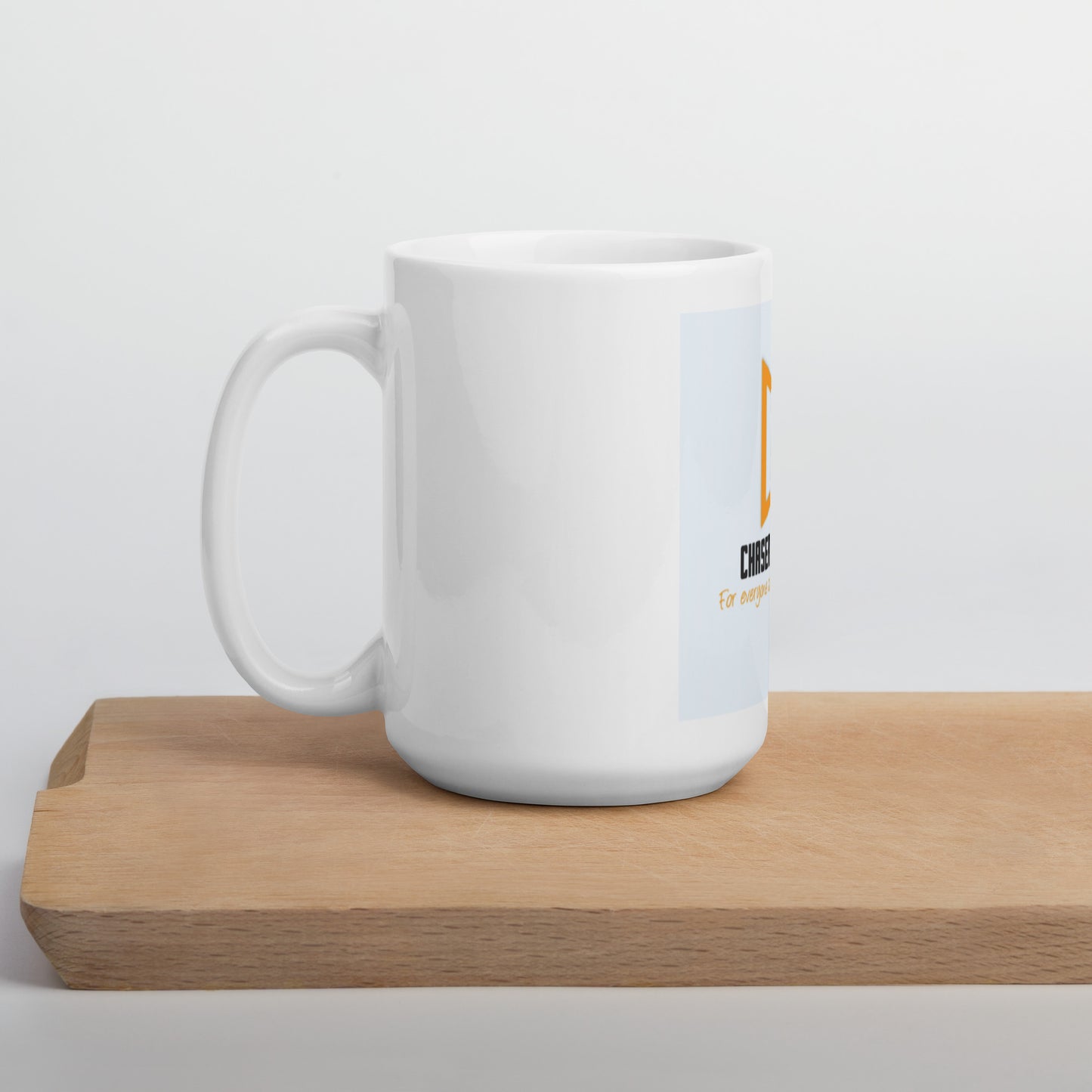 White glossy mug